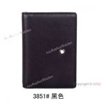 Classic Model Mont Blanc Black Leather Card Holder Replica For Gift